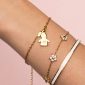 Bracelet petite fille acier doré à personnaliser