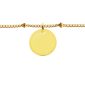 Chaîne de cheville maille boule alternée médaillon perlé (16mm) à personnaliser en acier inoxydable doré