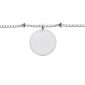 Chaîne de cheville maille boule alternée médaillon perlé (16mm) à personnaliser en acier inoxydable argenté