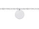 Bracelet chaînette médaillon perlé (16mm) à personnaliser en acier inoxydable argenté