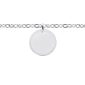 Bracelet chaînette médaillon perlé (16mm) à personnaliser en acier inoxydable argenté