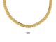 Collier maille anglaise en acier inoxydable doré | Largeur: 7mm