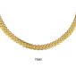 Collier maille anglaise en acier inoxydable doré | Largeur: 7mm