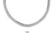 Collier maille anglaise en acier inoxydable argenté | Largeur: 7mm