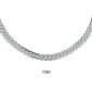 Collier maille anglaise en acier inoxydable argenté | Largeur: 7mm