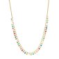 Collier bohème breloques colorées en acier inoxydable doré