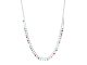 Collier bohème breloques colorées en acier inoxydable argenté