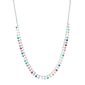 Collier bohème breloques colorées en acier inoxydable argenté