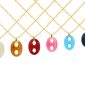 Collier chaîne maille forçat grain de café coloré en acier inoxydable doré