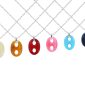 Collier chaîne maille forçat grain de café coloré en acier inoxydable argenté