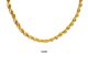 Collier maille corde en acier inoxydable doré | Largeur: 5mm