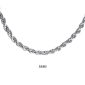 Collier maille corde en acier inoxydable argenté | Largeur: 5mm