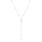 Collier cravate croix en acier inoxydable argenté