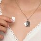 Collier chaîne maille boule alternée enveloppe 
