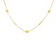 Collier fleurs en acier inoxydable doré