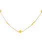 Collier fleurs en acier inoxydable doré