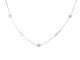 Collier fleurs en acier inoxydable argenté