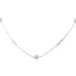 Collier fleurs en acier inoxydable argenté