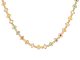 Collier fleurs colorées en acier inoxydable doré