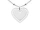 Collier chaîne maille boule alternée pendentif cœur (20mm) oxydes de zirconium à personnaliser en acier inoxydable argenté