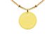 Collier chaîne maille boule alternée médaillon perlé (16mm) à personnaliser en acier inoxydable doré