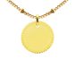 Collier chaîne maille boule alternée médaillon perlé (16mm) à personnaliser en acier inoxydable doré