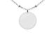 Collier chaîne maille boule alternée médaillon perlé (16mm) à personnaliser en acier inoxydable argenté