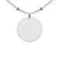 Collier chaîne maille boule alternée médaillon perlé (16mm) à personnaliser en acier inoxydable argenté