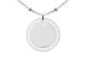 Collier chaîne maille boule alternée médaille ronde (20mm) oxydes de zirconium à personnaliser en acier inoxydable argenté