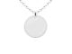 Collier chaîne maille forçat médaillon perlé (16mm) à personnaliser en acier inoxydable argenté