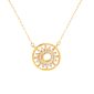 Collier soleil scintillant en acier inoxydable doré