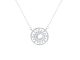 Collier soleil scintillant en acier inoxydable argenté