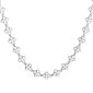 Collier trèfle 4 feuilles cristaux fantaisie en acier inoxydable argenté