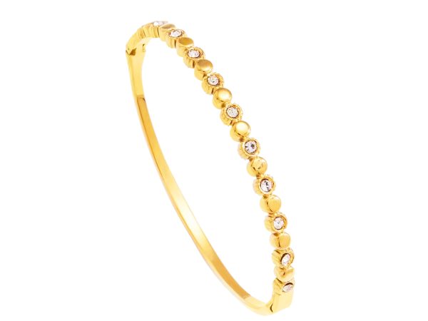 JNCF23-GOLD.jpg Jonc articulé rehaussé d'oxydes de zirconium blancs en acier inoxydable doré