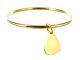 Bracelet jonc coeur acier doré à personnaliser