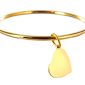 Bracelet jonc coeur acier doré à personnaliser