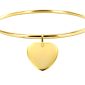 Bracelet jonc coeur acier doré à personnaliser