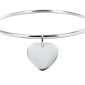 Bracelet jonc coeur acier à personnaliser