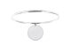 Jonc enfant médaillon perlé (16mm) à personnaliser en acier inoxydable argenté