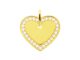 Pendentif coeur (20mm) à personnaliser oxydes de zirconium en acier inoxydable doré