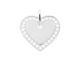 Pendentif coeur (20mm) à personnaliser oxydes de zirconium en acier inoxydable argenté
