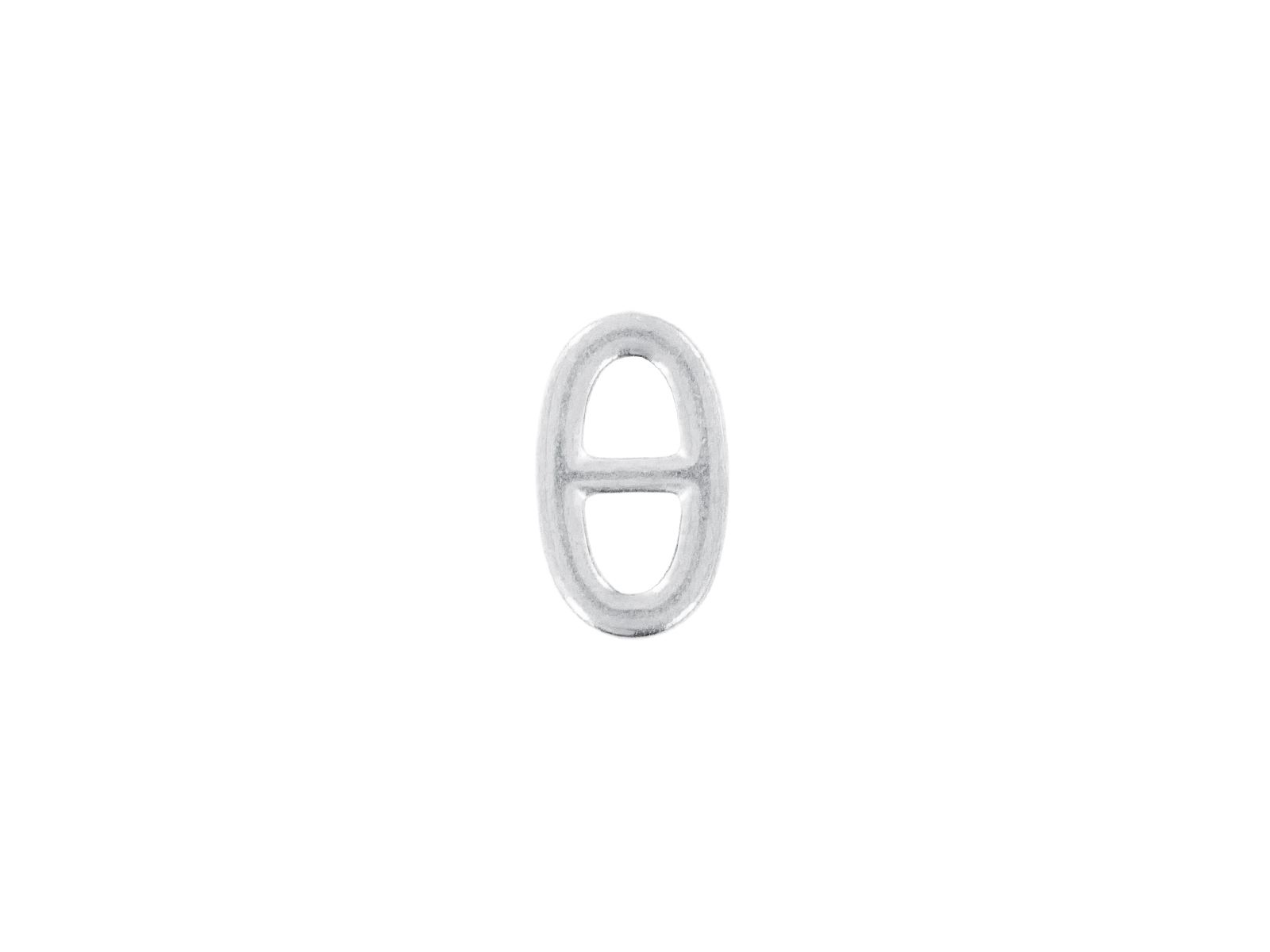 Pendentif maille marine en acier inoxydable argenté | 14mm*8mm