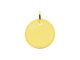 Pendentif médaillon perlé (16mm) à personnaliser en acier inoxydable doré