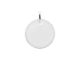 Pendentif médaillon perlé (16mm) à personnaliser en acier inoxydable argenté