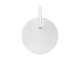 Pendentif médaille ronde (20mm) à personnaliser bélière oxydes de zirconium blancs en acier inoxydable argenté