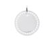 Pendentif médaille ronde (20mm) à personnaliser oxydes de zirconium en acier inoxydable argenté