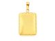 Pendentif homme bord façonné à personnaliser en acier inoxydable doré