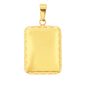 Pendentif homme bord façonné à personnaliser en acier inoxydable doré