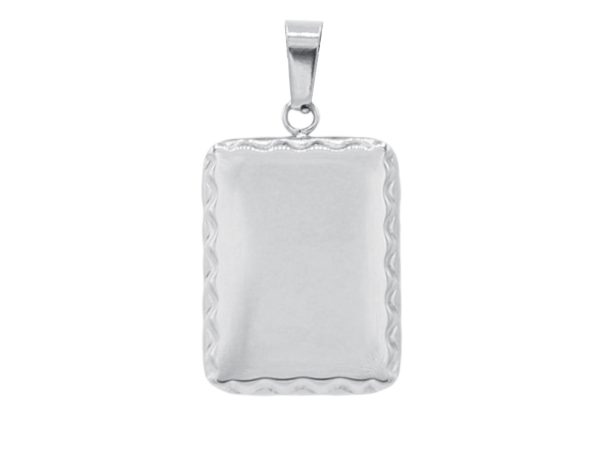 PENPLC20-RH.jpg Pendentif homme bord façonné à personnaliser en acier inoxydable argenté