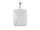 Pendentif homme bord façonné à personnaliser en acier inoxydable argenté